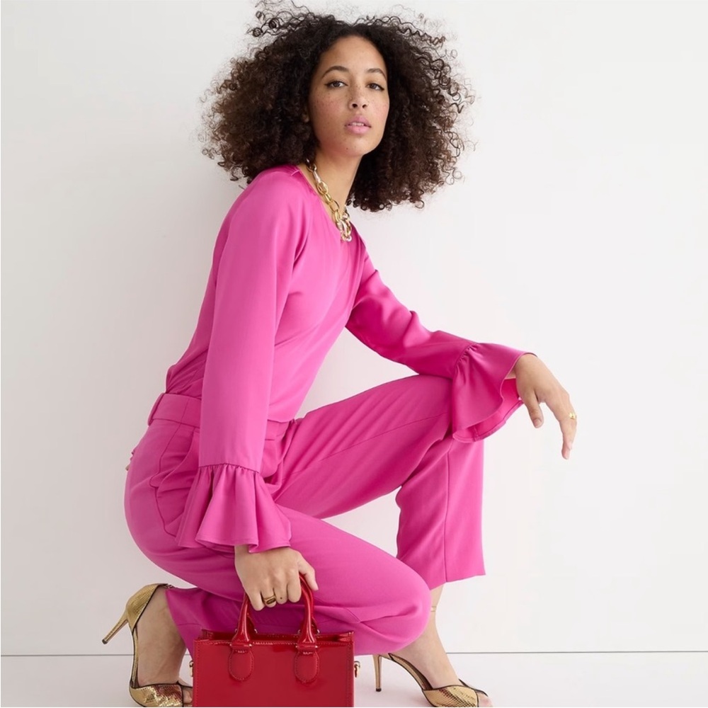 J.Crew Fuchsia Bell Sleeve Blouse